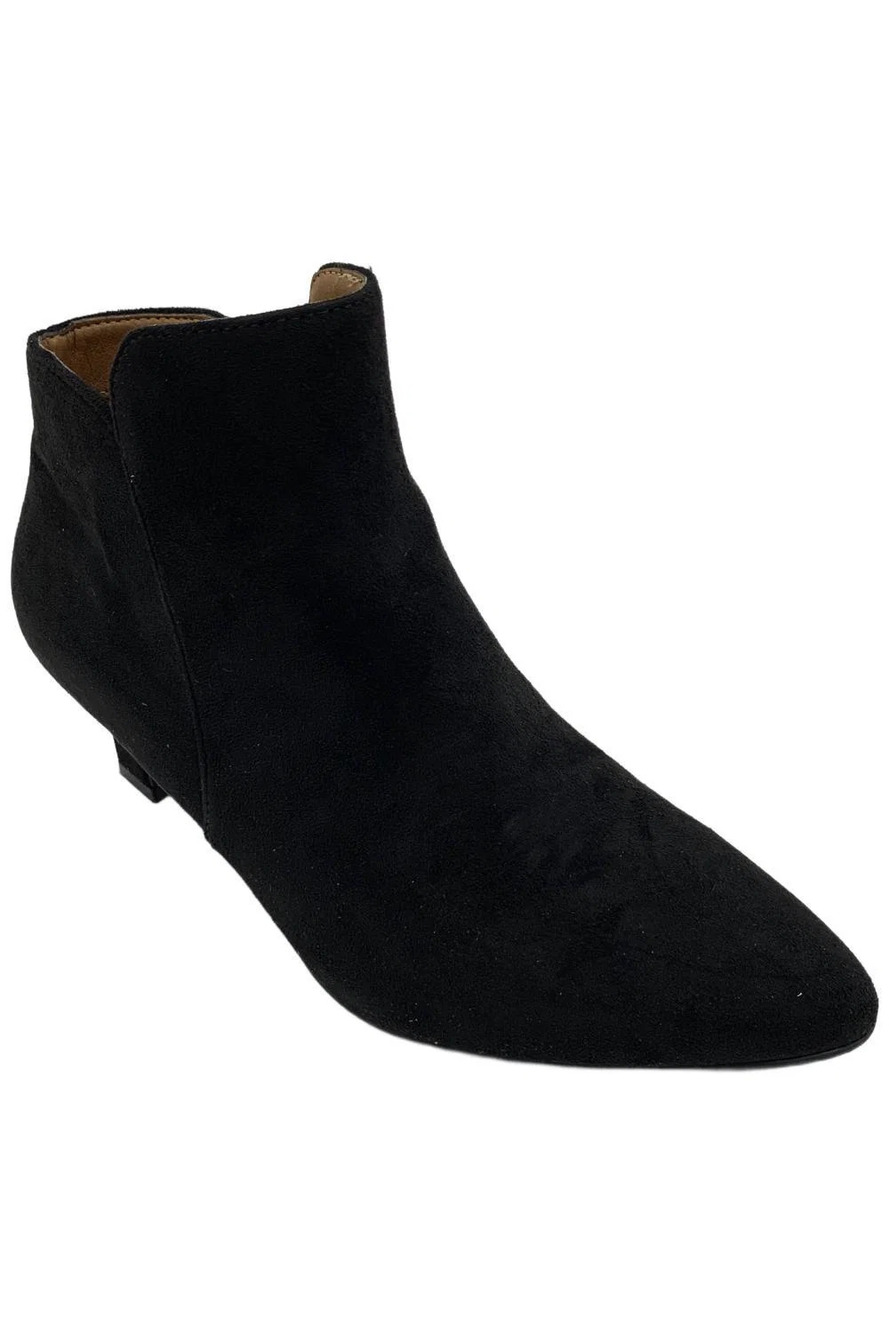 Eurosoft Women's Violet Heel Bootie Black Suede - Medium